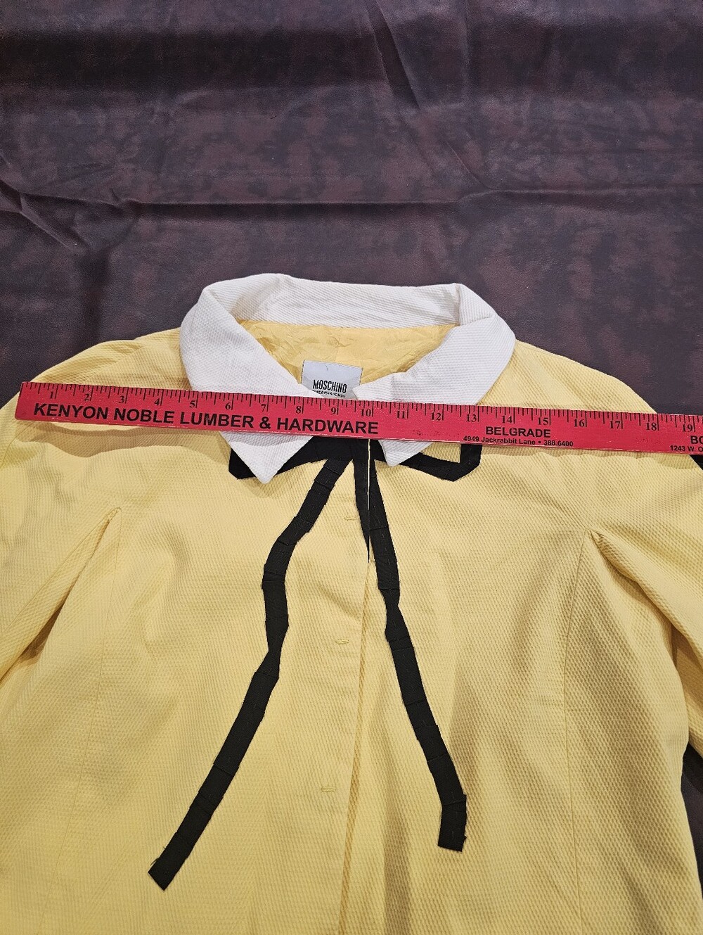 N Yellow And Black Moschino Jacket Vintage Sz 10 - Picture 9 of 9